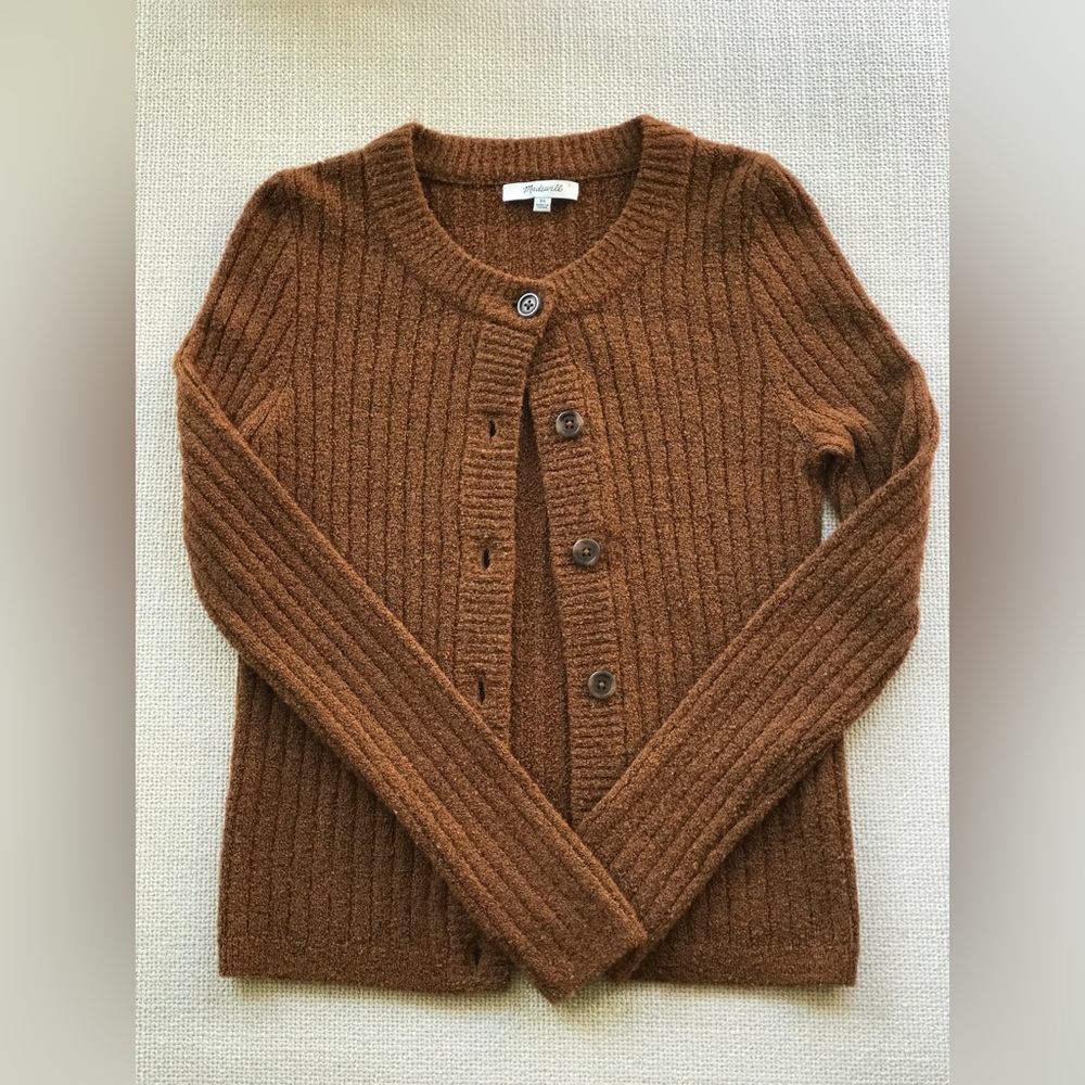 Madewell Wool Merritt Shrunken Cardigan Sweater